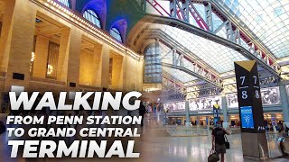 Walking NYC  Penn Station to Times Square amp Grand Central Terminal July 2021 [upl. by Micah]