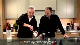 aerolatte  milk frother makes three layer caffè latte macchiato [upl. by Etnaled]