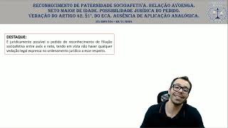 STJ INFO 834 paternidade socioafetiva e adoção [upl. by Harley]