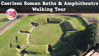 CAERLEON ROMAN BATHS amp AMPHITHEATRE WALES  Walking Tour  Pinned on Places [upl. by Trawets946]