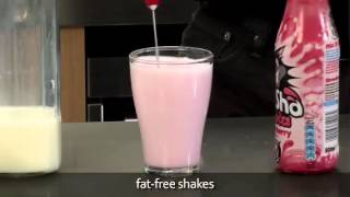 How to make a fat free milkshake using an aerolatte milk frother [upl. by Nodearb250]