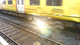 Merseyrail 507 009 making arcs at Birkdale station [upl. by Pelag]