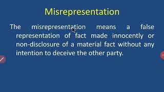 Misrepresentation [upl. by Gnos]